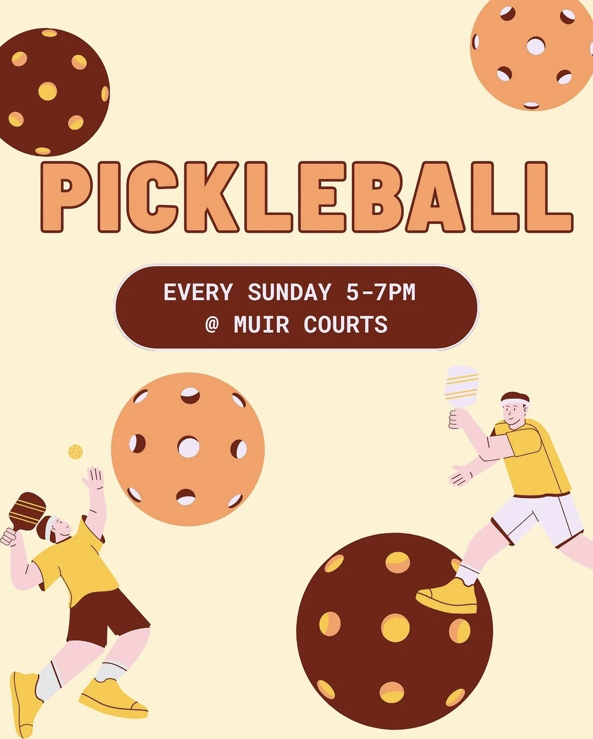 Scholars Society Sunday pickleball program